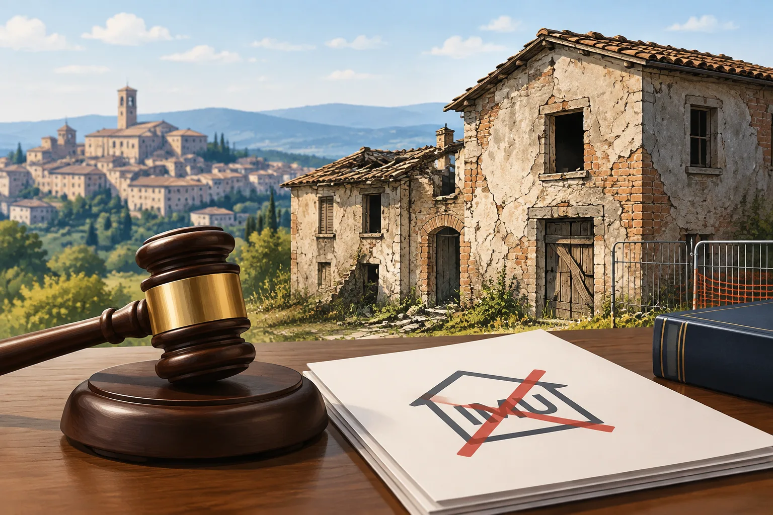 Corte tributaria annulla l'accertamento IMU su quattro immobili fatiscenti a Città della Pieve