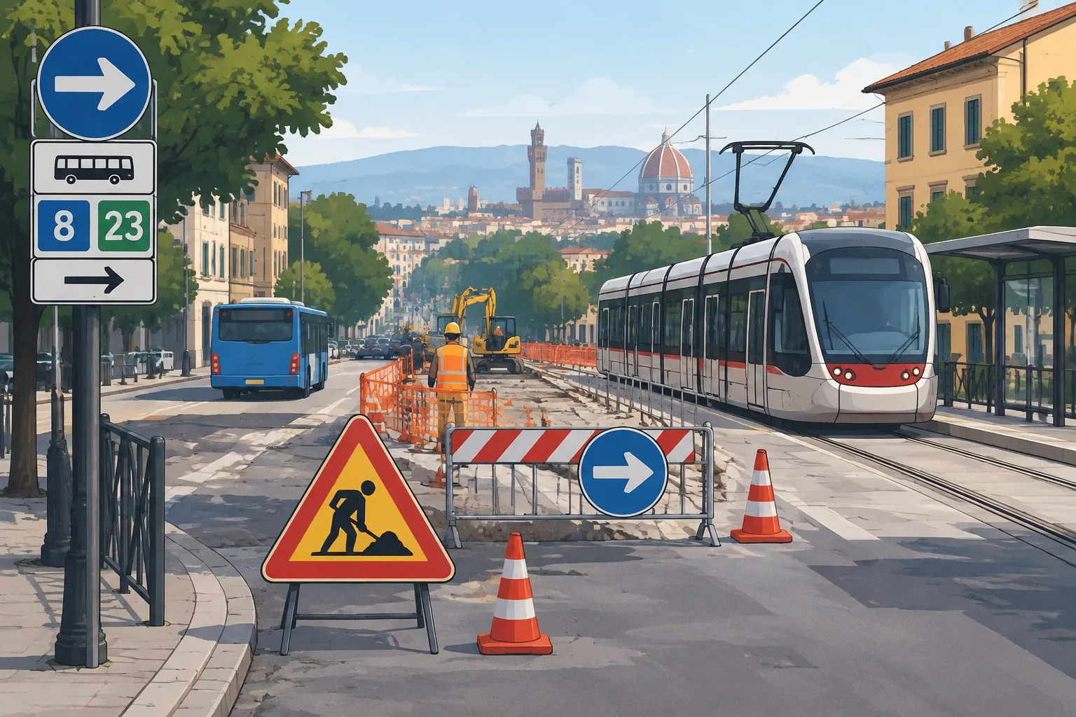 Tramvia a Gavinana: partono i lavori per la fermata, previsti cambiamenti alla viabilità e alle linee 8 e 23