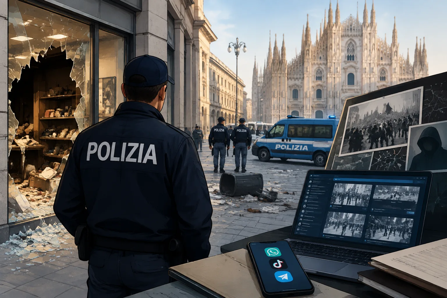 Procura di Milano apre un'inchiesta per devastazione e saccheggio dopo i disordini in centro