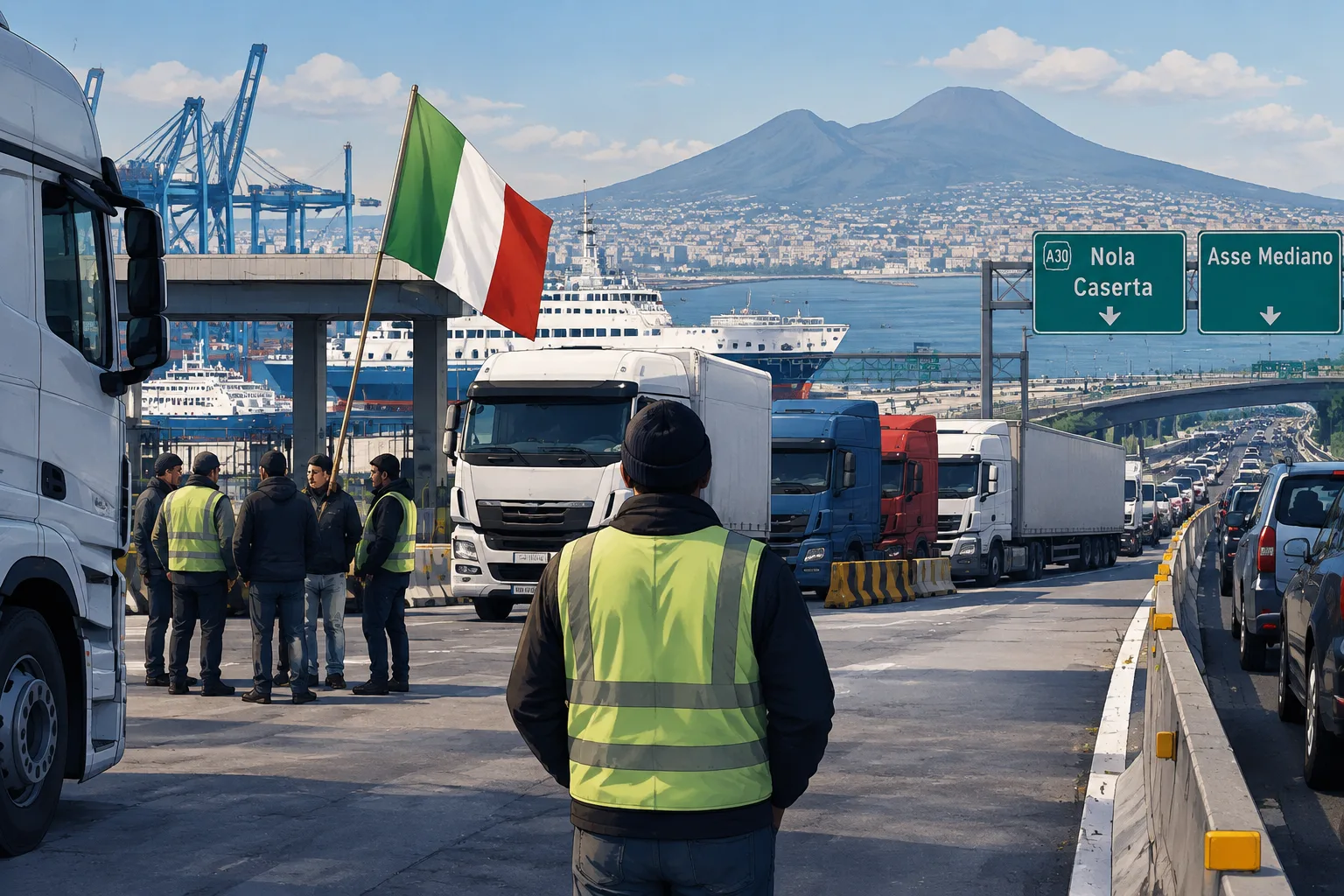 Proteste degli autotrasportatori, disagi anche nell'area metropolitana di Napoli