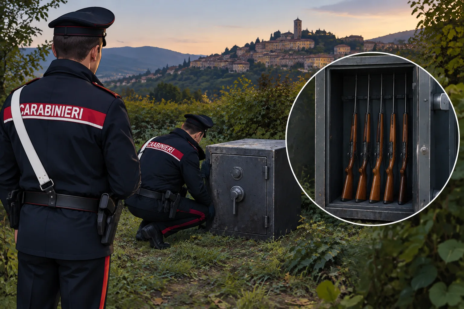 Cassaforte con cinque fucili rubata a Castiglione dei Pepoli: ritrovata e restituita