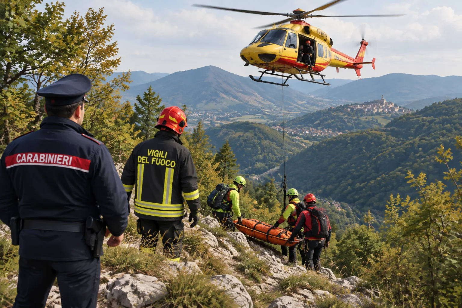 Cacciatore di Gualdo Tadino trovato morto dopo una caduta in un dirupo a Serradica